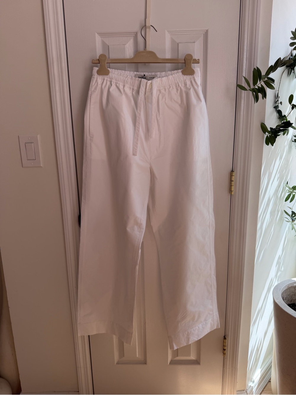 Carven Cotton White Pants Size XS NWT